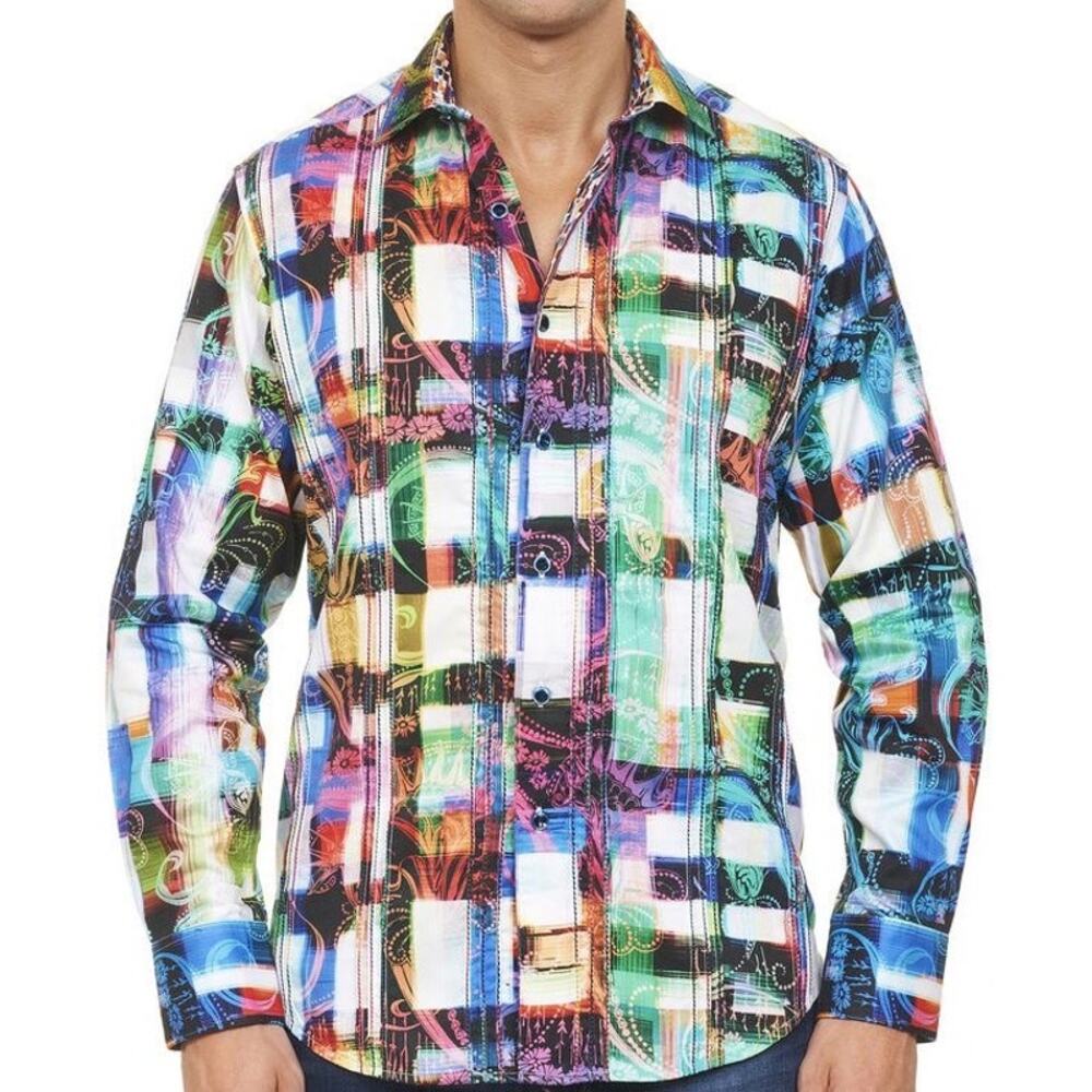 Robert Graham Ernie Bishop Dress Shirt Size 2XL